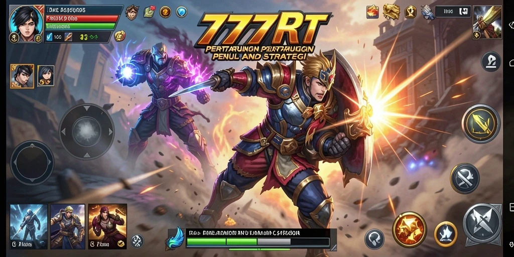 Tampilan gameplay seru dalam pertarungan <strong>777RT</strong> yang menegangkan.
