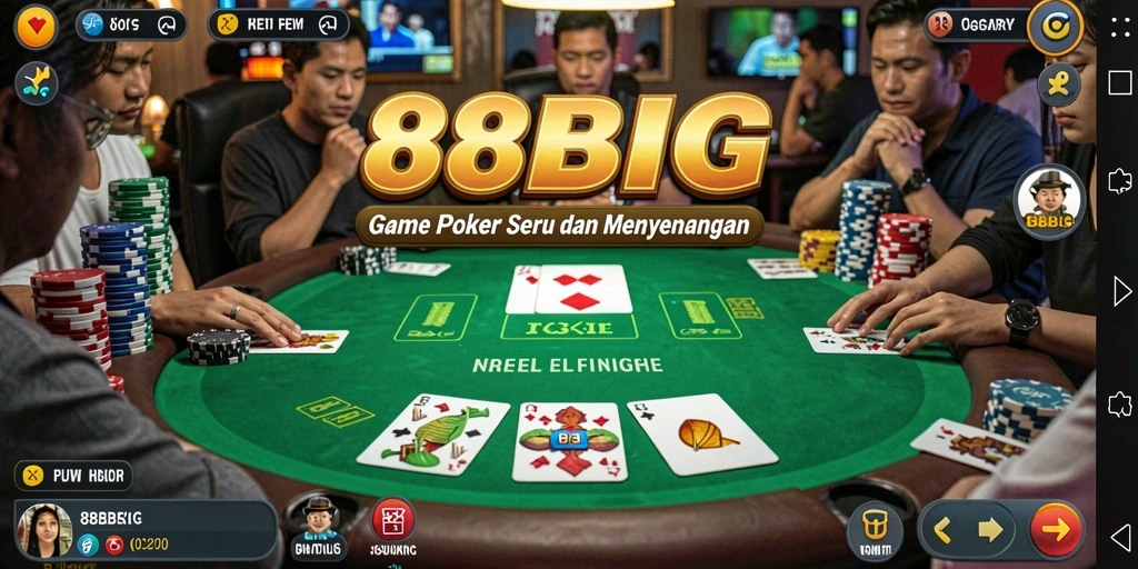 Gameplay seru di 88BIG dengan tema Poker yang menantang.