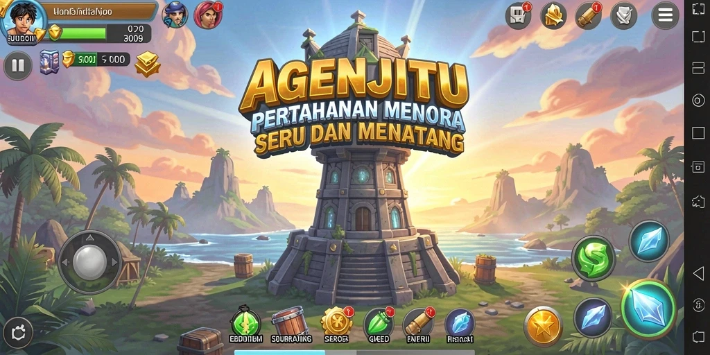 Tampilan menarik dari gameplay AGENJITU yang penuh strategi.