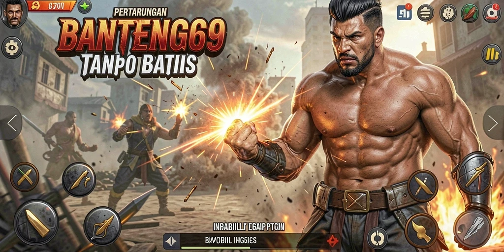 Gameplay BANTENG69 menampilkan pertarungan yang seru dan mendebarkan.