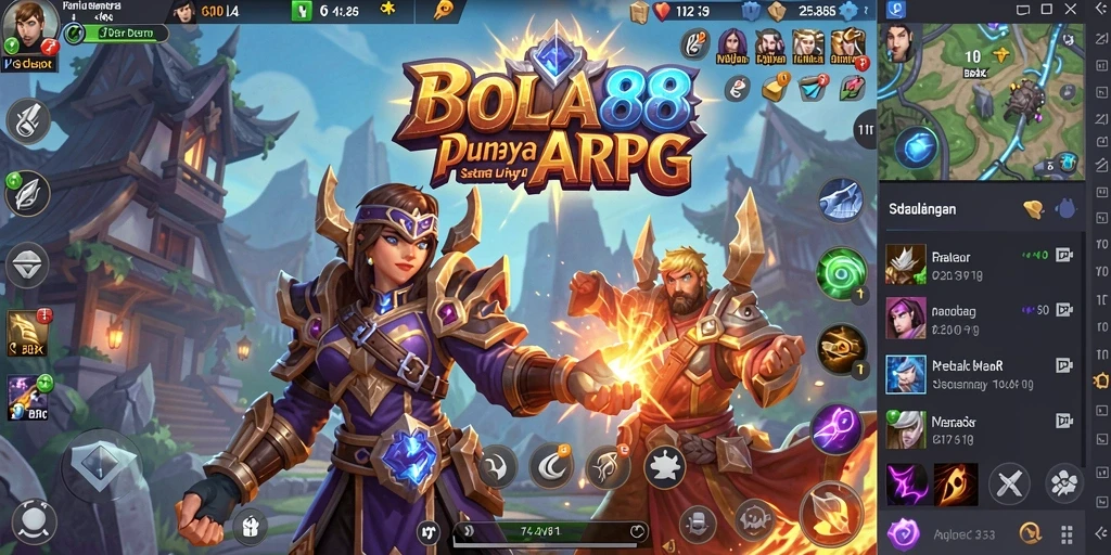 Tampilan menarik dari gameplay ARPG BOLA88.