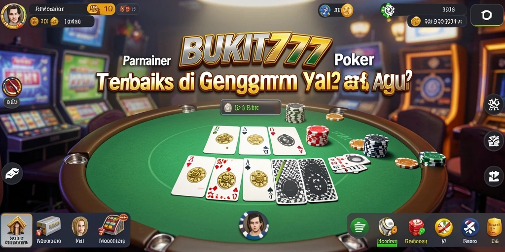 Tampilan gameplay Poker di aplikasi BUKIT777 yang menarik.