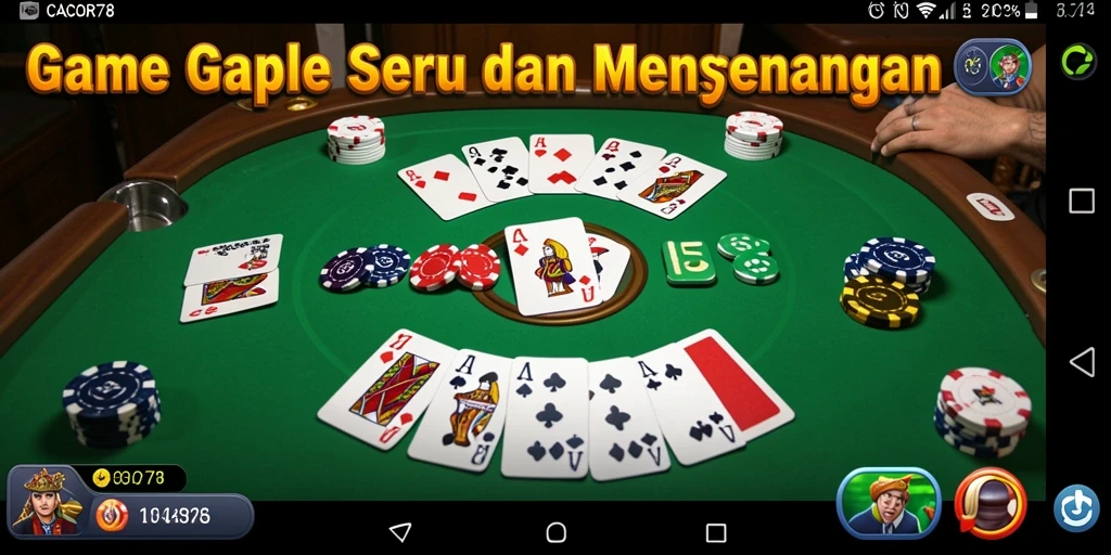 Tampilan gameplay seru dari CACOR78 saat bermain Gaple.