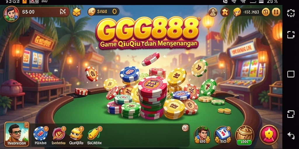 Tangkapan layar GGG888 menampilkan aksi seru permainan QiuQiu.