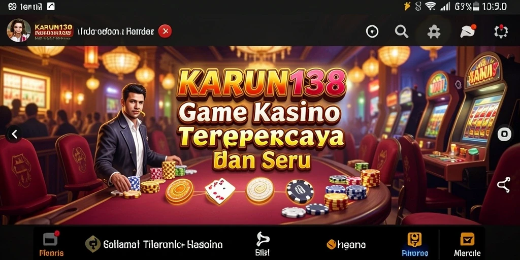 Screenshot gameplay KARUN138 menampilkan pengalaman Kasino yang mendebarkan.
