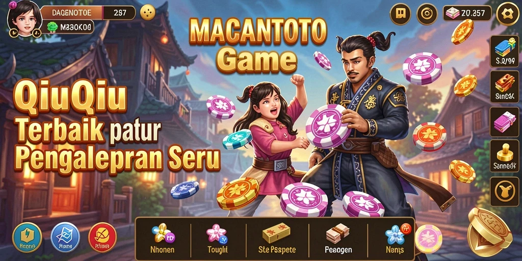 Screenshot gameplay QiuQiu dengan tampilan menarik.