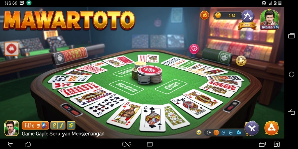 Tampilan gameplay seru dari MAWARTOTO dengan momen seru Gaple.