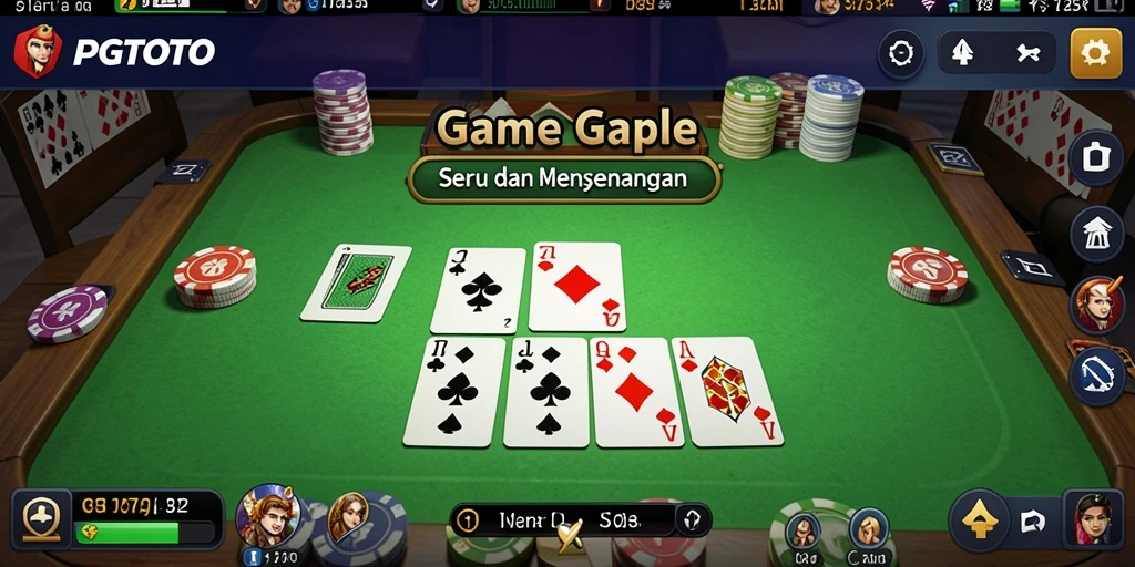 Tampilan menarik dalam gameplay Gaple PGTOTO.