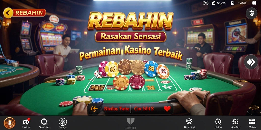 Tampilan permainan Kasino yang mendebarkan dan memikat.