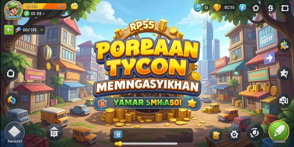 Tangkapan layar gameplay RP55 yang menggambarkan strategi Tycoon.
