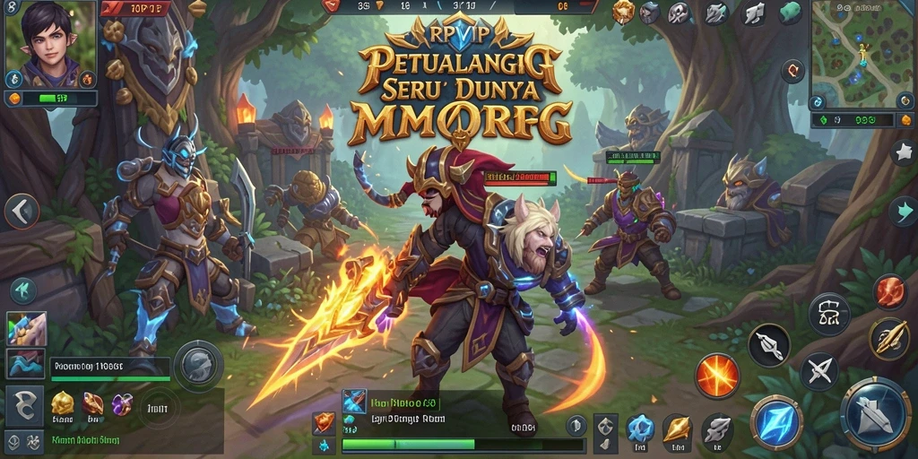 Tampilan screenshot utama RPVIP1 dengan aksi gameplay MMORPG.