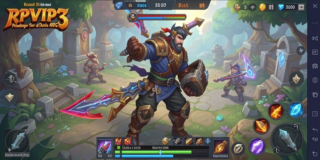 Tampilan gameplay seru RPVIP3 di dunia ARPG yang menantang.