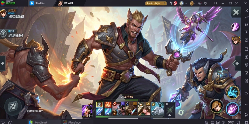 Tangkapan layar menunjukkan aksi intens dan karakter heroik dalam SLOT138.