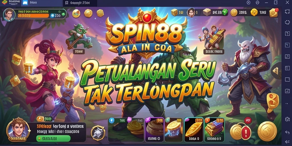 Tampilan gameplay SPIN88 yang penuh aksi dan petualangan.