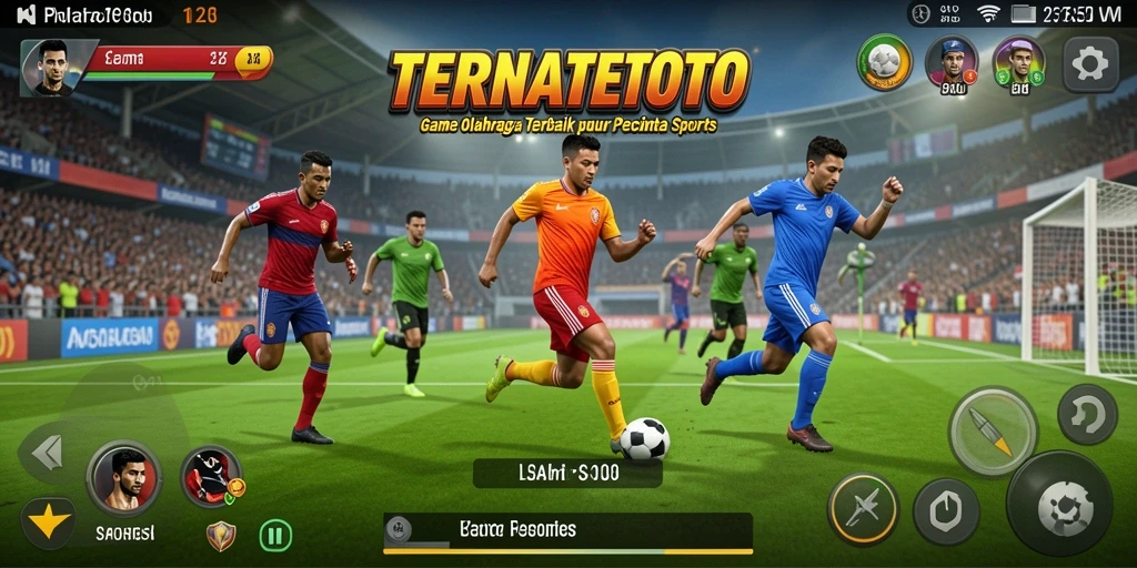 Screenshot gameplay TERNATETOTO yang menampilkan aksi olahraga yang intens.