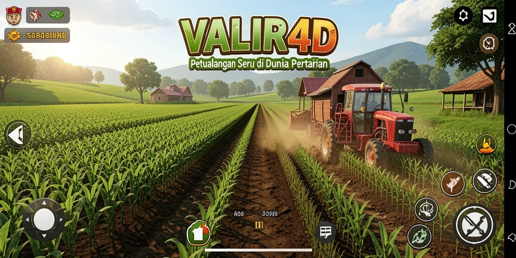 Tampilan gameplay Farming yang seru dan mengasyikkan di VALIR4D.
