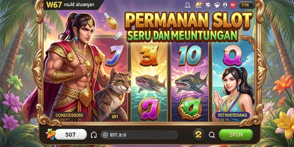 Screenshot gameplay slot W67 menampilkan keseruan dan fitur menarik.
