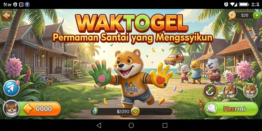 Tampilan gameplay WAKTOGEL yang menarik dan penuh warna.