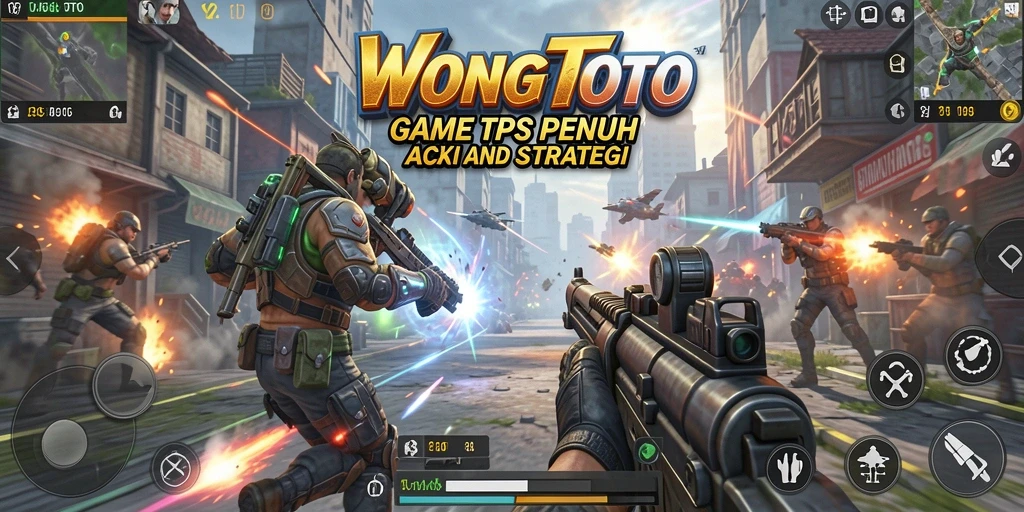 Tampilan gameplay epik di WONGTOTO dengan aksi tembak-menembak intens.